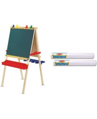 Melissa & Doug Deluxe Standing Easel and Melissa & Doug Easel Paper Roll- 18" X75' (Set of 2) Bundle $116.25 - Kids' Easels