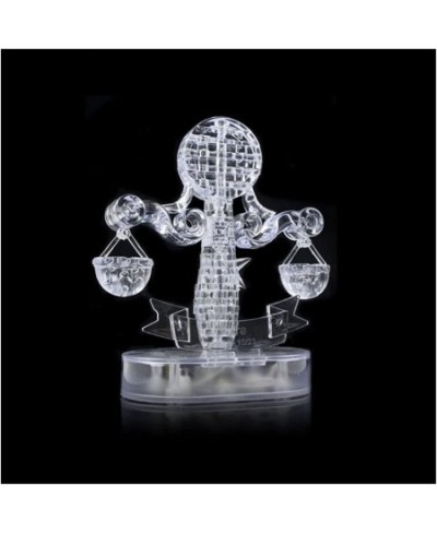 3D Crystal Puzzle Jigsaw Twelve Constellation Ornament with Lights 41 PCS (Libra) $35.30 - 3-D Puzzles