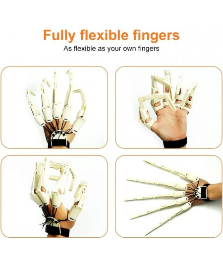 Articulated Finger Extensions Cosplay Witch Ghost Gloves Claws Extender Wearable Skeleton Hand(1Pair-White) $40.51 - Finger P...