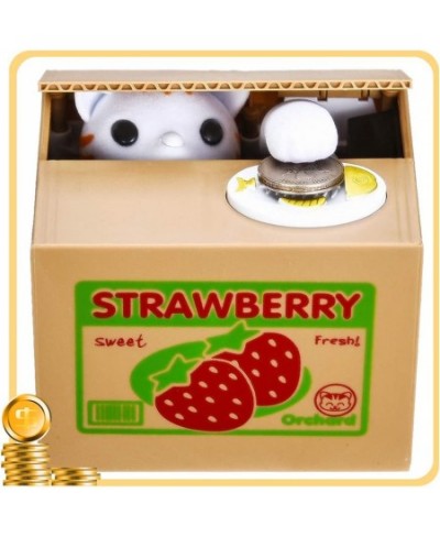 Toy Banks Automatic cat Stealing Coins Birthday&Christmas Gifts for Kids (Strawberry-Cat) $32.72 - Kids' Money Banks