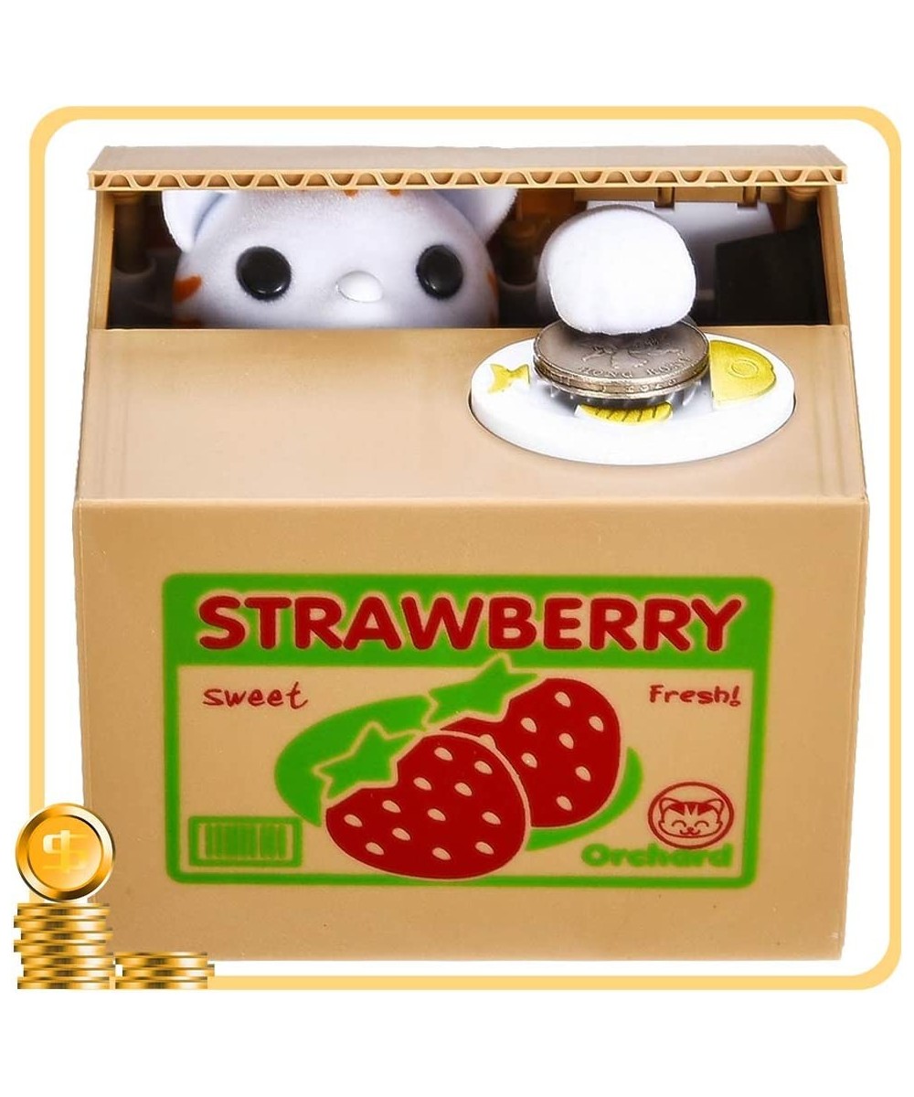 Toy Banks Automatic cat Stealing Coins Birthday&Christmas Gifts for Kids (Strawberry-Cat) $32.72 - Kids' Money Banks