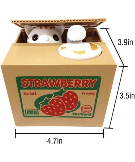 Toy Banks Automatic cat Stealing Coins Birthday&Christmas Gifts for Kids (Strawberry-Cat) $32.72 - Kids' Money Banks