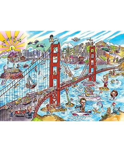 Cobble Hill 1000 Piece Puzzle - DoodleTown: San Francisco - Sample Poster Included $45.41 - Jigsaw Puzzles