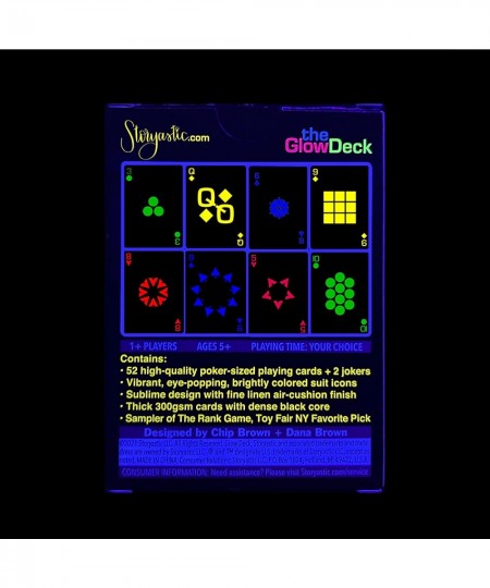 Glow Deck: Fluorescent Playing Cards - Sublime Design with Suits in 4 Colors $35.04 - Card Games