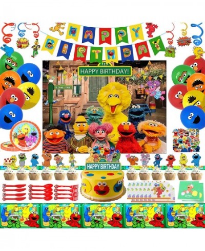 178 PCS Birthday Party Supplies Party Decorations Includes Happy Birthday Banners Backdrop Tableware Hanging Swirls Latex Bal...