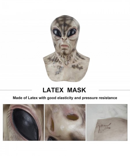 UFO Alien Mask Latex Creepy Geezer Mask Halloween Costume Party Props $33.95 - Kids' Dress-Up Accessories