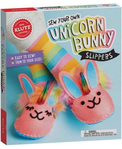 Sew Your Own Unicorn Bunny Slippers Craft Kit $34.09 - Craft Kits