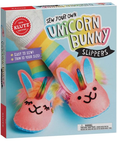 Sew Your Own Unicorn Bunny Slippers Craft Kit $34.09 - Craft Kits