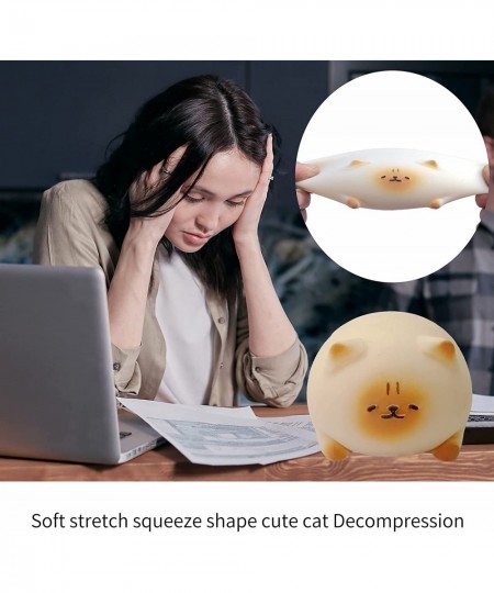 Adult Children Decompression Ball Fun Animal Puppy Shape Soft Ball Anti-Pressure Sensory Ball Squeeze Toy Gift (White cat) $2...