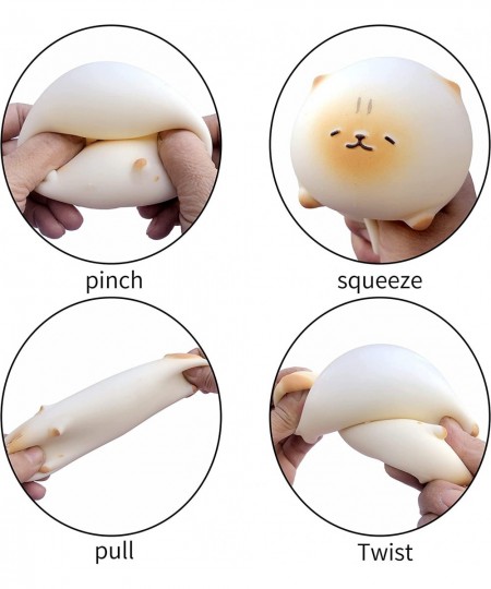 Adult Children Decompression Ball Fun Animal Puppy Shape Soft Ball Anti-Pressure Sensory Ball Squeeze Toy Gift (White cat) $2...