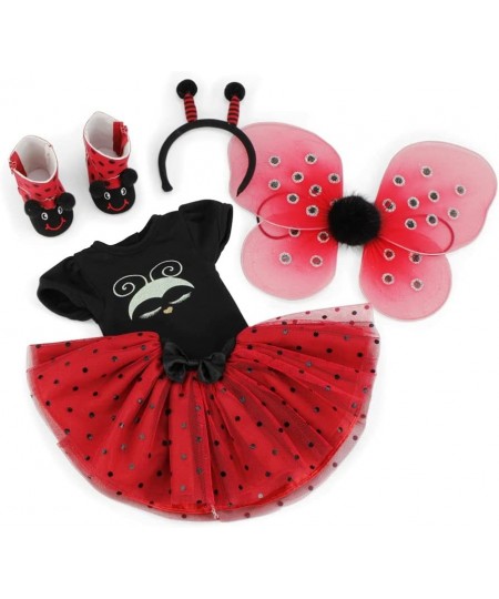 18 Inch Doll Clothes Accessories Gift Set for Kids Girls | Magical Lady Bug 5 PC 18" Doll Costume Clothing Outfit with Access...