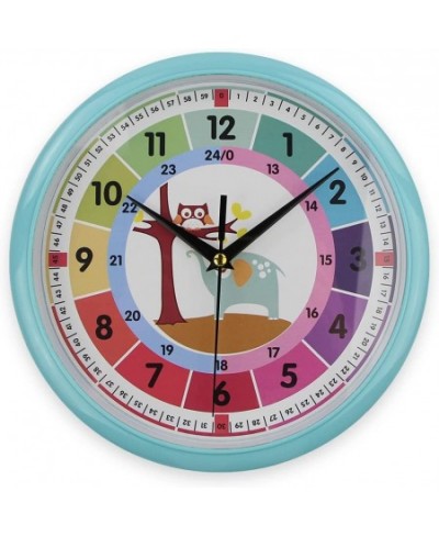 Silent Telling Time Teaching Clocks Battery Operated Non Ticking 10" Educational Quartz Clocks for Kids Room Wall Décor Playr...