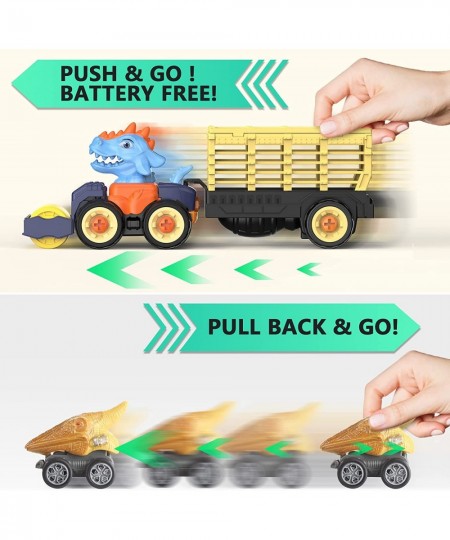 Toddlers Sand Toys for Age 3-5 5 Pack Dinosaur Toys for Kids 3-5 Boys Educational Sandbox Take Apart Construction Truck STEM ...