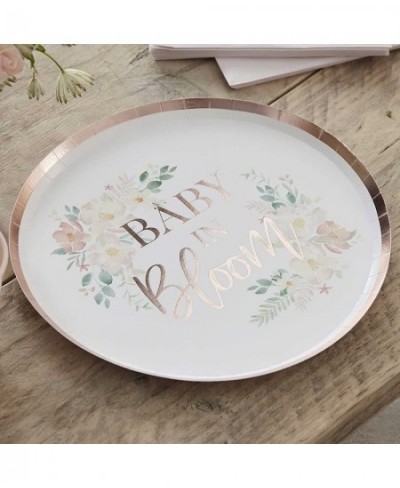 Shower Rose Gold Foiled 'Baby in Bloom' Paper Party Plates 8 Pack | Baby Shower Rose Gold Foiled 'Baby In $20.35 - Kids' Part...