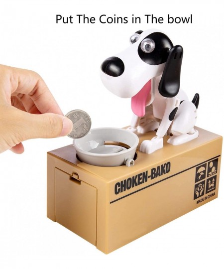 New 2021 Piggy Bank My Dog Piggy Bank Kids Steal Coins Bank Piggy Bank Money Box Dog Shaking his Head and Tail Ears Spin (Whi...