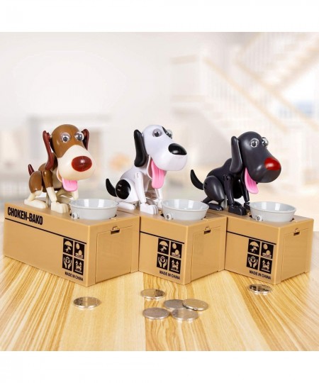 New 2021 Piggy Bank My Dog Piggy Bank Kids Steal Coins Bank Piggy Bank Money Box Dog Shaking his Head and Tail Ears Spin (Whi...