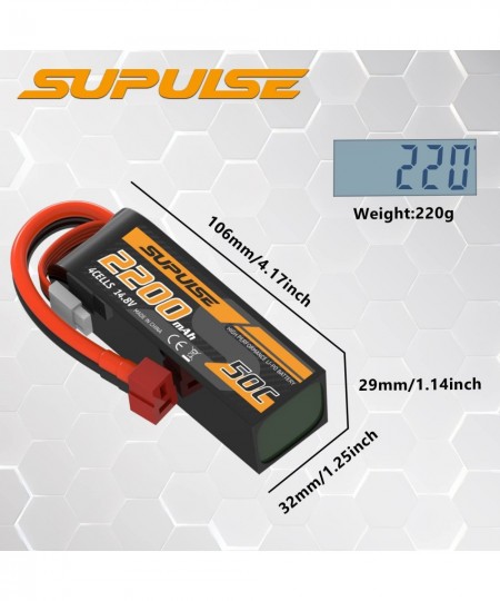 4S 14.8V 2200mAh 50C Lipo Battery with T Plug for RC Car RC Boat RC Truck RC Helicopter RC Quadcopter RC Airplane RC Racing M...