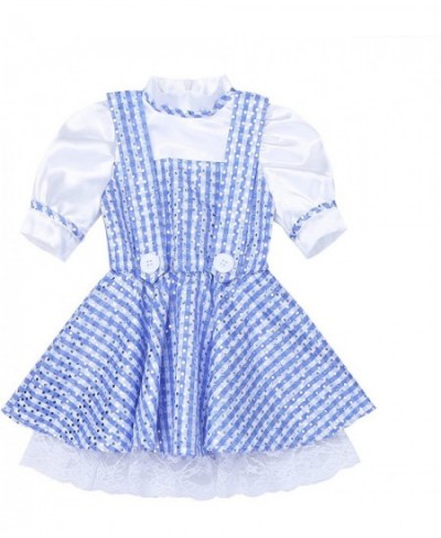 Child Birthday Party Pageant Dress Costume Polka Dots Plaid Princess Halloween Cosplay Party Outfits $25.70 - Kids' Costumes