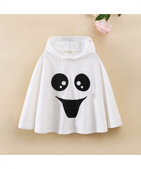 Halloween Ghost Costume for Kids Boy Girl White Ghost Hoodie Cape Cloak Spooky Cosplay Clothes Party Role Play $18.12 - Kids'...