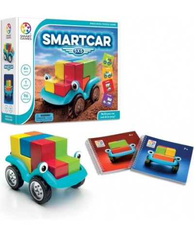 Smart Car 5 x 5 Wooden Cognitive Skill-Building Puzzle Game Featuring 96 Playful Challenges for Ages 4+ $48.64 - Pegged Puzzles