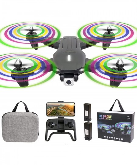 RC Drones for Kids Adults beginner with Camera 1080P WiFi FPV Remote Control Quadcopter with RGB LED Lights Optical flow 3D F...