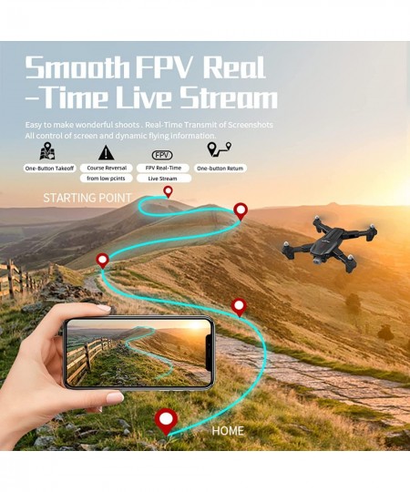 RC Drones for Kids Adults beginner with Camera 1080P WiFi FPV Remote Control Quadcopter with RGB LED Lights Optical flow 3D F...