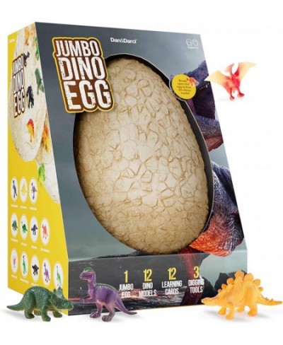 Jumbo Dino Egg Easter Activity - Unearth 12 Unique Large Surprise Dinosaurs in One Giant Filled Egg - Discover Dinosaur Archa...