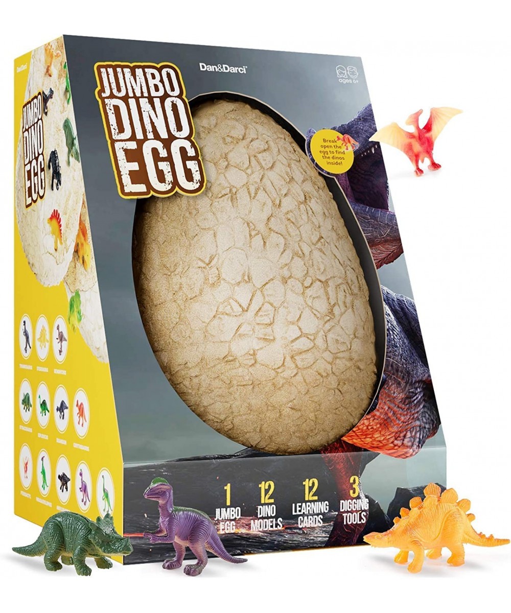 Jumbo Dino Egg Easter Activity - Unearth 12 Unique Large Surprise Dinosaurs in One Giant Filled Egg - Discover Dinosaur Archa...