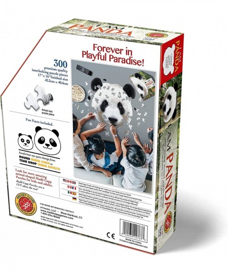 PANDA 300 Piece Jigsaw Puzzle For Ages 10 and up - 6014 - Unique-Shaped Border Challenging Random Cut Deluxe Five-Sided Box F...