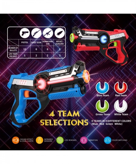 Laser Tag Guns Set of 4 Laser Tag For Boys Age 8-12 Laser Guns For Kids Laser Tag Lazer Tag Gun Set 4 Player Lazer Tag Game P...