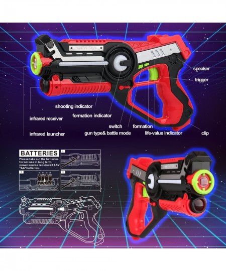 Laser Tag Guns Set of 4 Laser Tag For Boys Age 8-12 Laser Guns For Kids Laser Tag Lazer Tag Gun Set 4 Player Lazer Tag Game P...