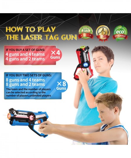 Laser Tag Guns Set of 4 Laser Tag For Boys Age 8-12 Laser Guns For Kids Laser Tag Lazer Tag Gun Set 4 Player Lazer Tag Game P...