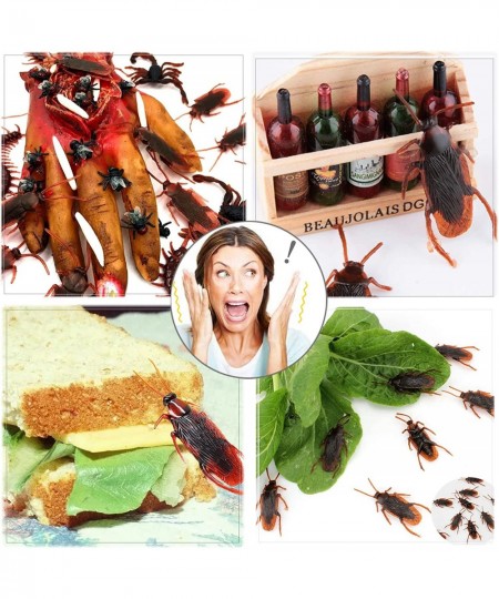 Prank Prop Prank Kit 20 Pcs Funny Prank Toys Scary Realistic Rubber Roaches Gecko Scorpion Millipedes Practical Joke Hallowee...