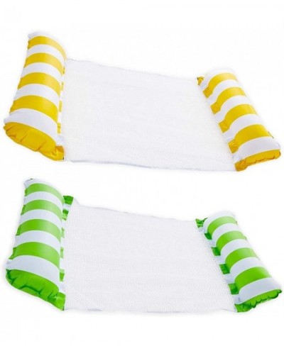 2 Pack Inflatable Water Hammock Pool Float for Summer Party Birthday Green and Yellow (45 x 25 in) $25.61 - Swimming Pool & O...