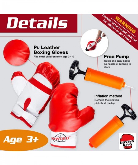 Punching Bag Set for Kids with Stand Kids Boxing Toys Kit Includes Boxing Gloves Punching Ball and Adjustable Stand Sensory S...