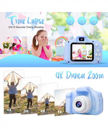 Upgrade Selfie Kids Camera for Boys Christmas Birthday Gifts for 3-6 Year Old Boys Kids Digital Camera with Video Function Du...