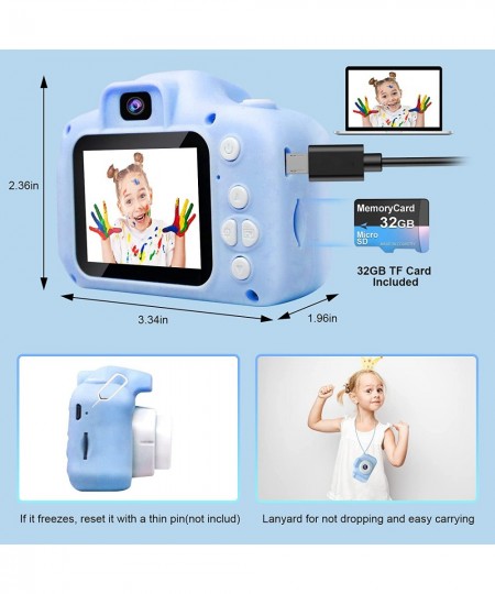 Upgrade Selfie Kids Camera for Boys Christmas Birthday Gifts for 3-6 Year Old Boys Kids Digital Camera with Video Function Du...