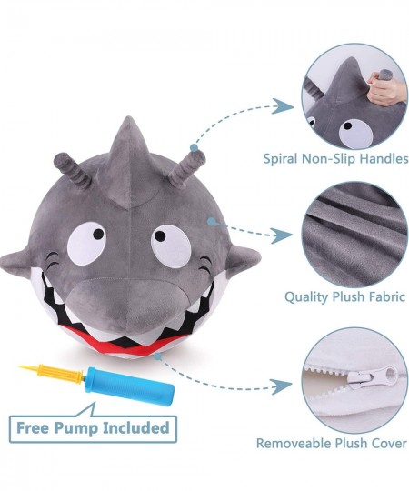 Bouncy Pals Kids Great White Shark Hopper Ball Toddler Ride on Bounce Toy Outdoor Inflatable Jumping Animal W/ Handle Bouncin...