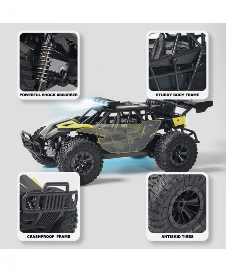 2WD 1:14 Scale 35km/h Fast Remote Control Car Rc Car with Led Roof Headlight & Chassis Light Off Road Monster Trucks Crawle K...