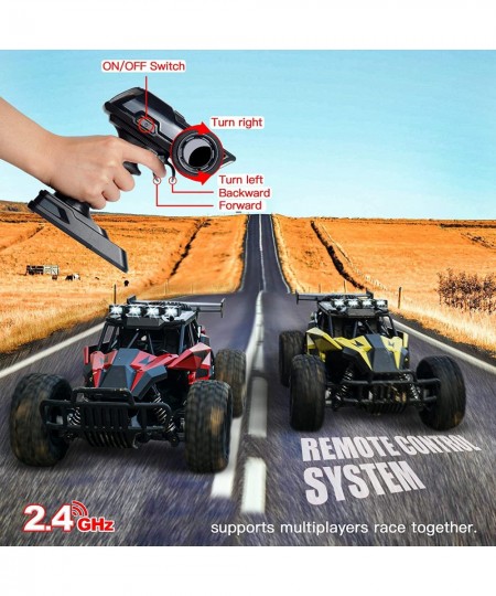 2WD 1:14 Scale 35km/h Fast Remote Control Car Rc Car with Led Roof Headlight & Chassis Light Off Road Monster Trucks Crawle K...