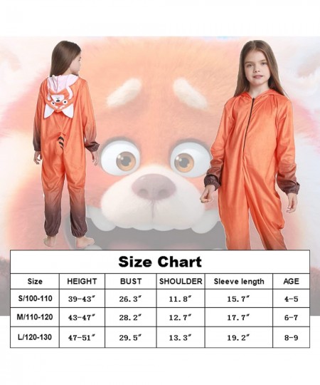 Red Panda Pixar Costumes for Kids Halloween Cosplay Jumpsuit Ideal Masquerade Gifts $26.95 - Kids' Costumes