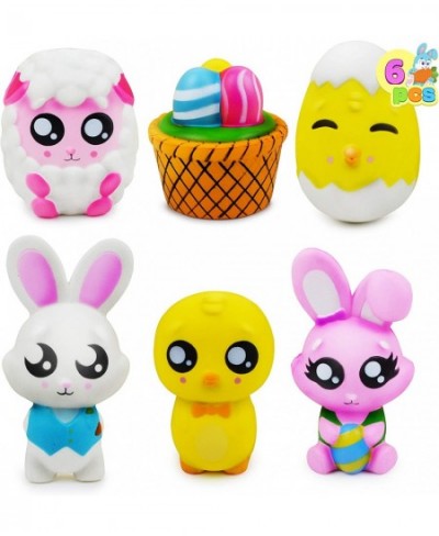 6 Pcs Easter Squishy Toys for Easter Eggs Hunt Easter Novelty Toys Kids Party Favor Easter Stress Relief Toy Easter Basket St...