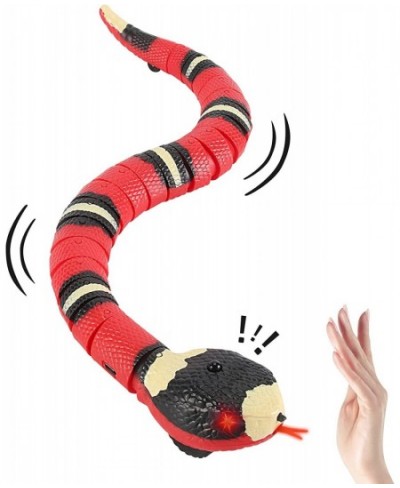 Realistic Simulation Smart Sensing Snake Toy Interactive Fake Snake for Cats&Dogs Kids USB Rechargeable Electric Slithering S...