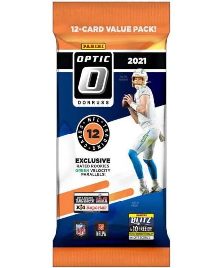 2021 NFL Donruss Optic Football Cello Fat Value Pack - 12 Trading Cards $34.67 - Trading Cards & Accessories