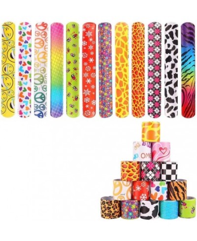 Slap Bracelets - Party Supplies Slap Bracelet 36 Pcs with Diverse Pattern Animals Heart Print Design Retro Slap Wrist Bands f...