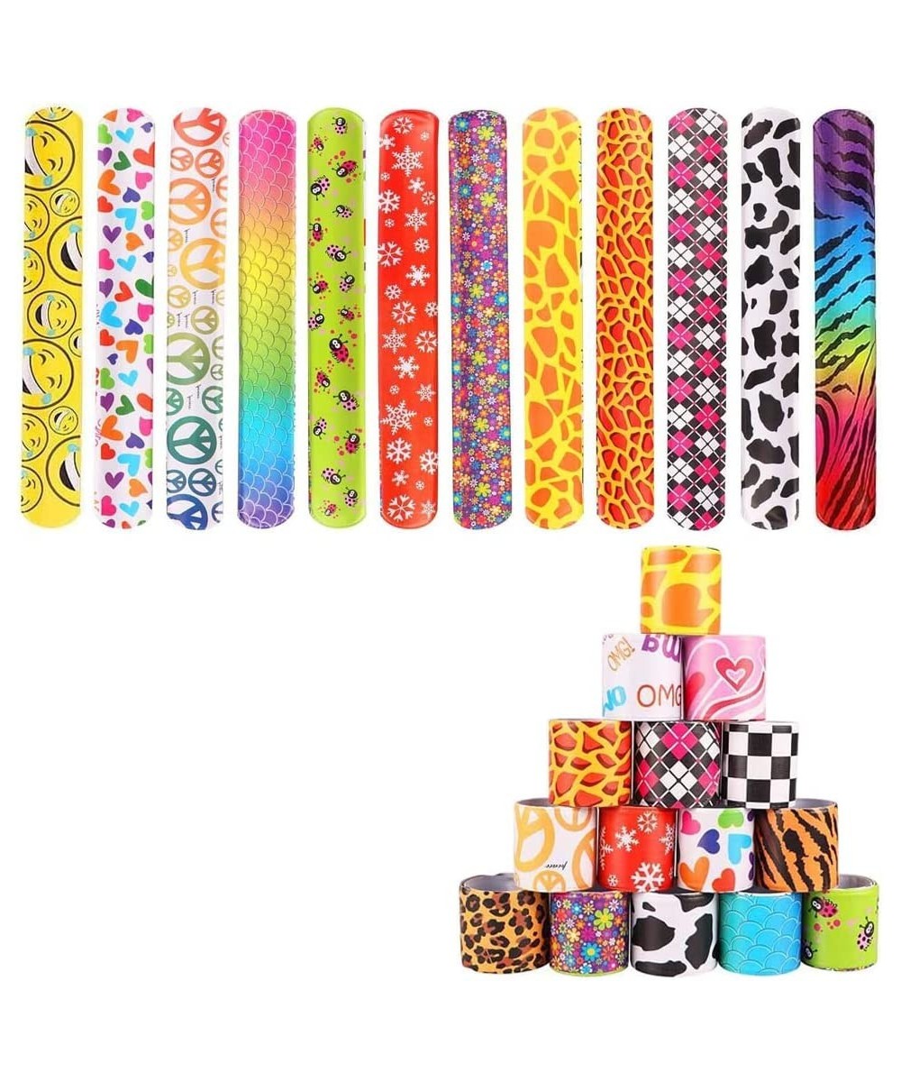 Slap Bracelets - Party Supplies Slap Bracelet 36 Pcs with Diverse Pattern Animals Heart Print Design Retro Slap Wrist Bands f...