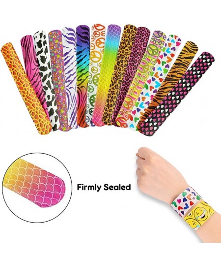 Slap Bracelets - Party Supplies Slap Bracelet 36 Pcs with Diverse Pattern Animals Heart Print Design Retro Slap Wrist Bands f...