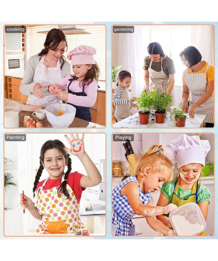 Kids Apron Chef Hat Set Child Aprons Girls Boys Kitchen Bib Apron set $21.75 - Toy Kitchen Products