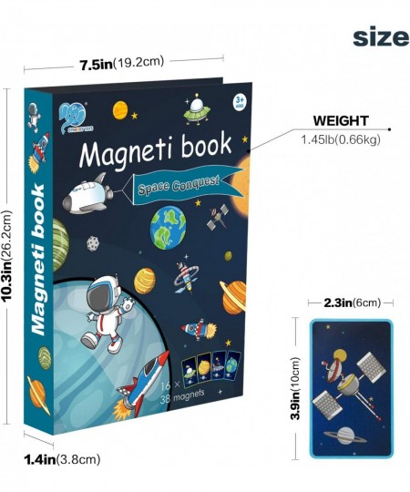 Space Magnetic Puzzles Play Scene 38 Piece for Kids Imagination and Creativity Easy to Carry Kids Magnetic Travel Games Learn...