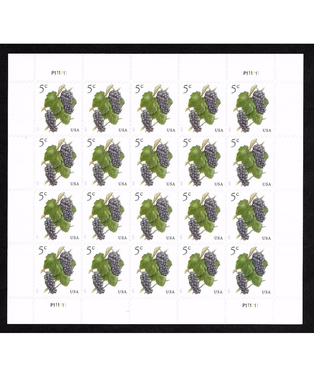 2017 Grapes 5 Cent Stamp In Sheet of Twenty Stamps Scott 5177 . $14.81 - Collectibles Display & Storage